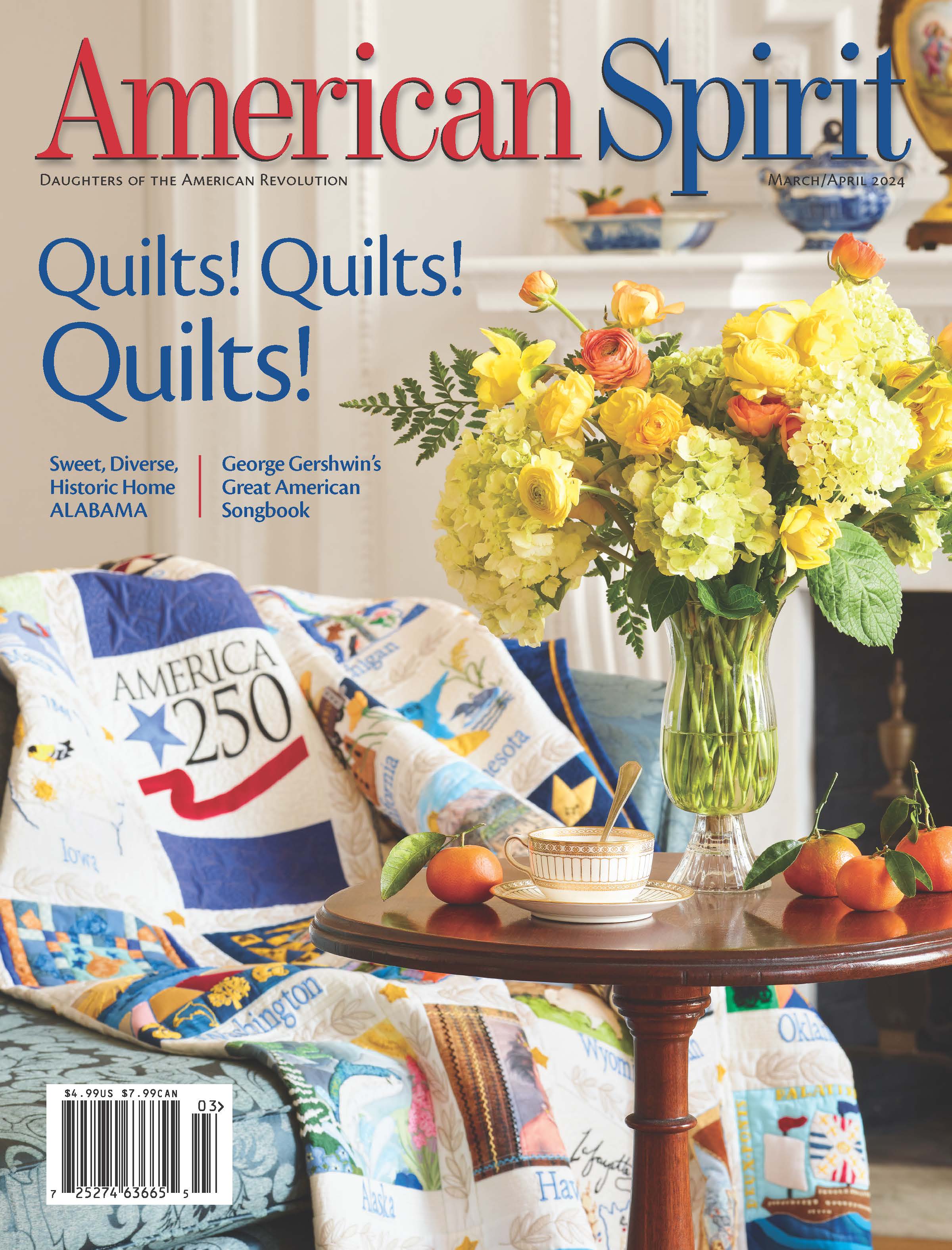 American Spirit Magazine Cover with America250! Quilt