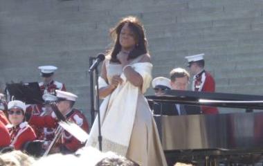 At the tribute concert, Denyce Graves wore one of Marian Anderson's own dresses, which Anderson gave to her as a gift.