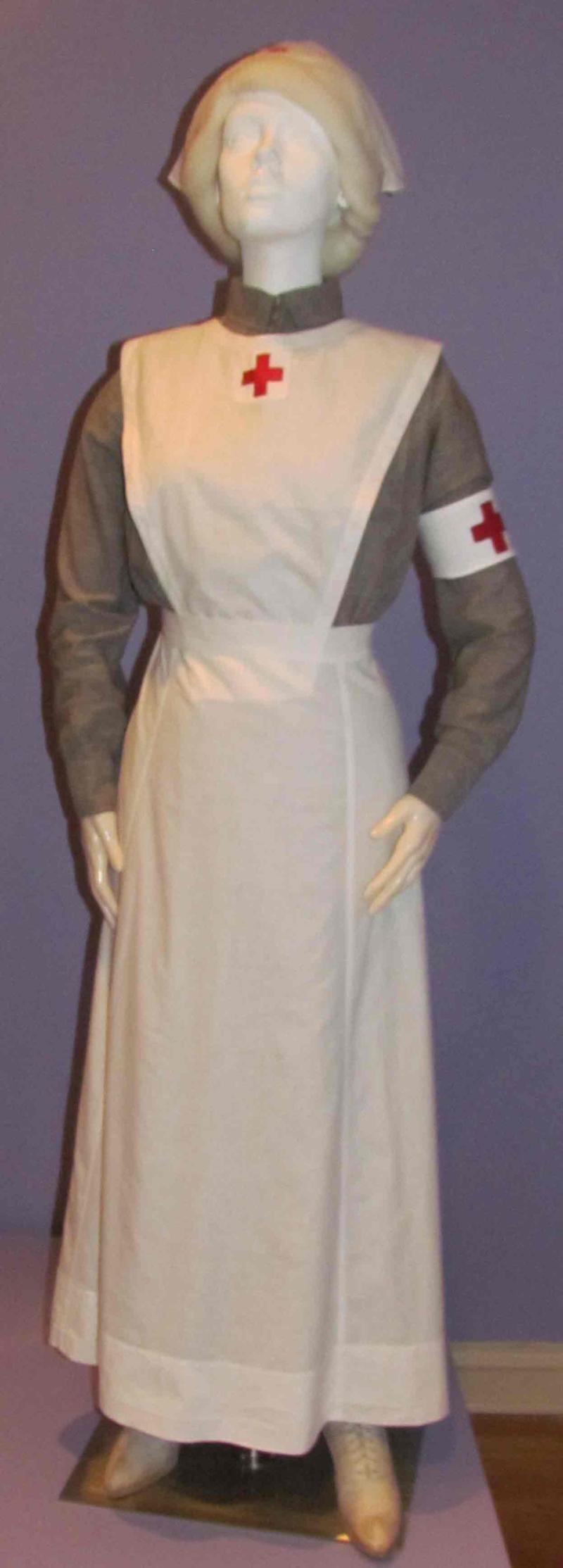 Plus Cut Out Binding Trim Nurse Costume With Thong & Headwear