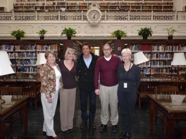 The DAR team with actor Rob Lowe following filming at DAR Headquarters for a "Who Do You Think You Are?" episode.